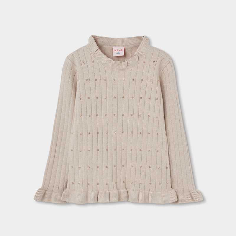 Плетен пуловер за момиче BOBOLI