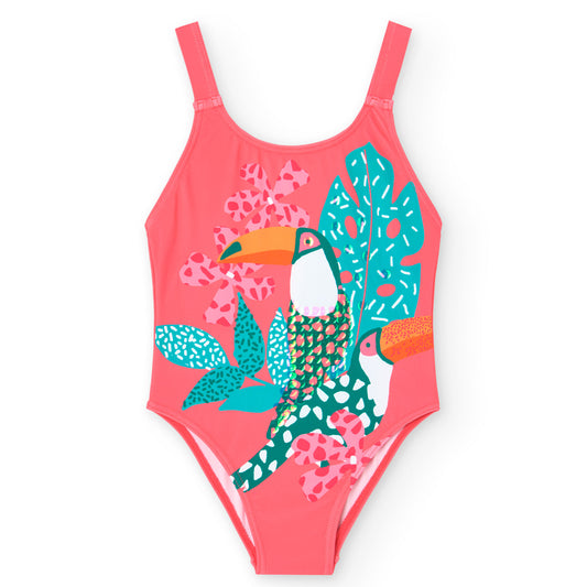 Boboli girl's one-piece swimsuit