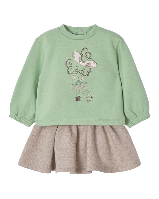 Комплект за момиче блуза и пола MAYORAL