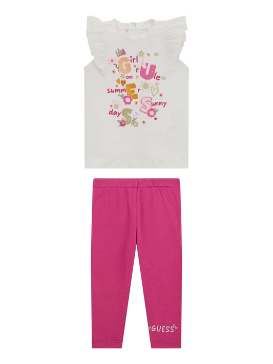 Guess girl's t-shirt and leggings set