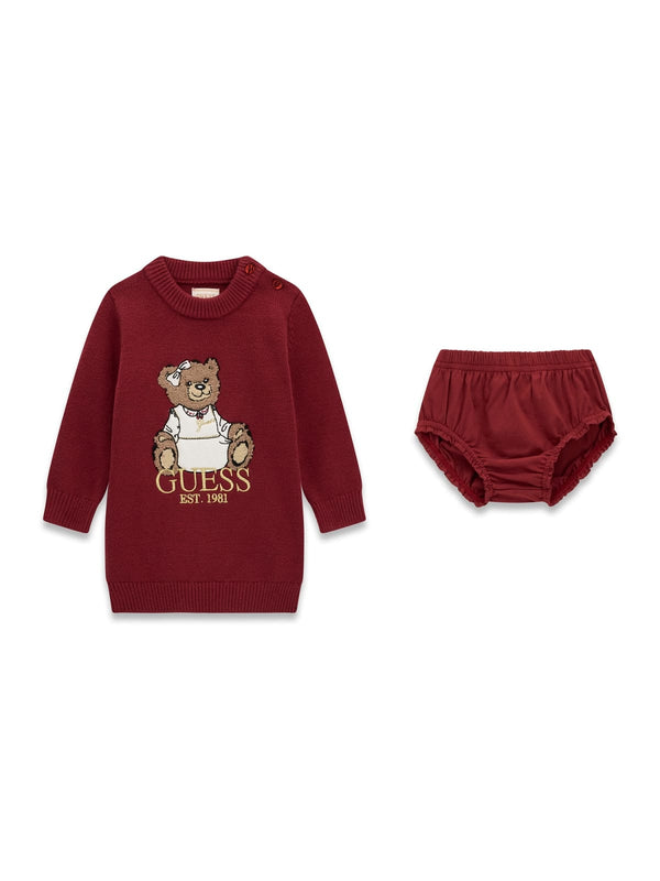 Плетена рокля с гащички за бебе момиче Guess