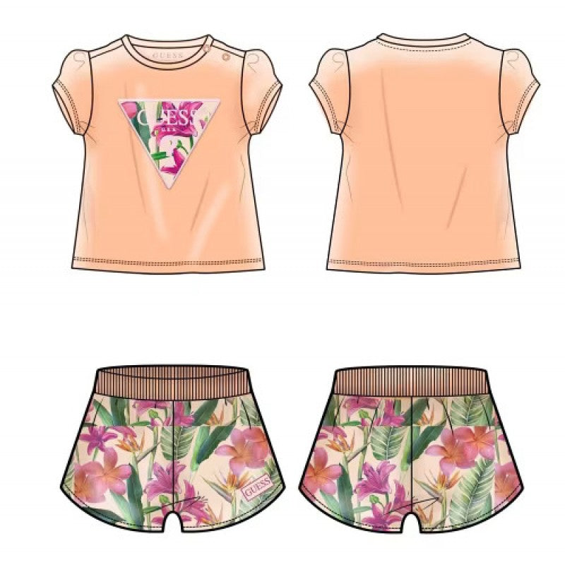 Guess girl's t-shirt and shorts set