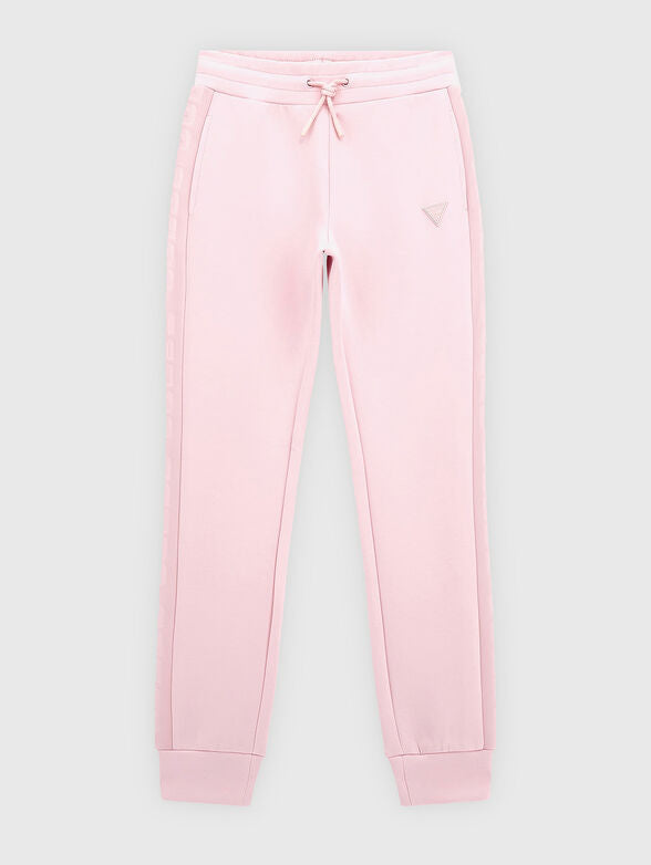 Спортен панталон за момиче в розово Guess