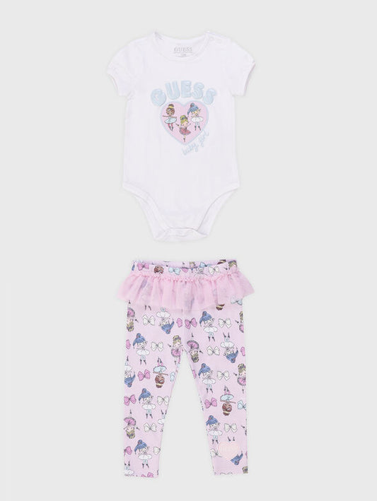 Комплект тениска и клин за момиче Guess
