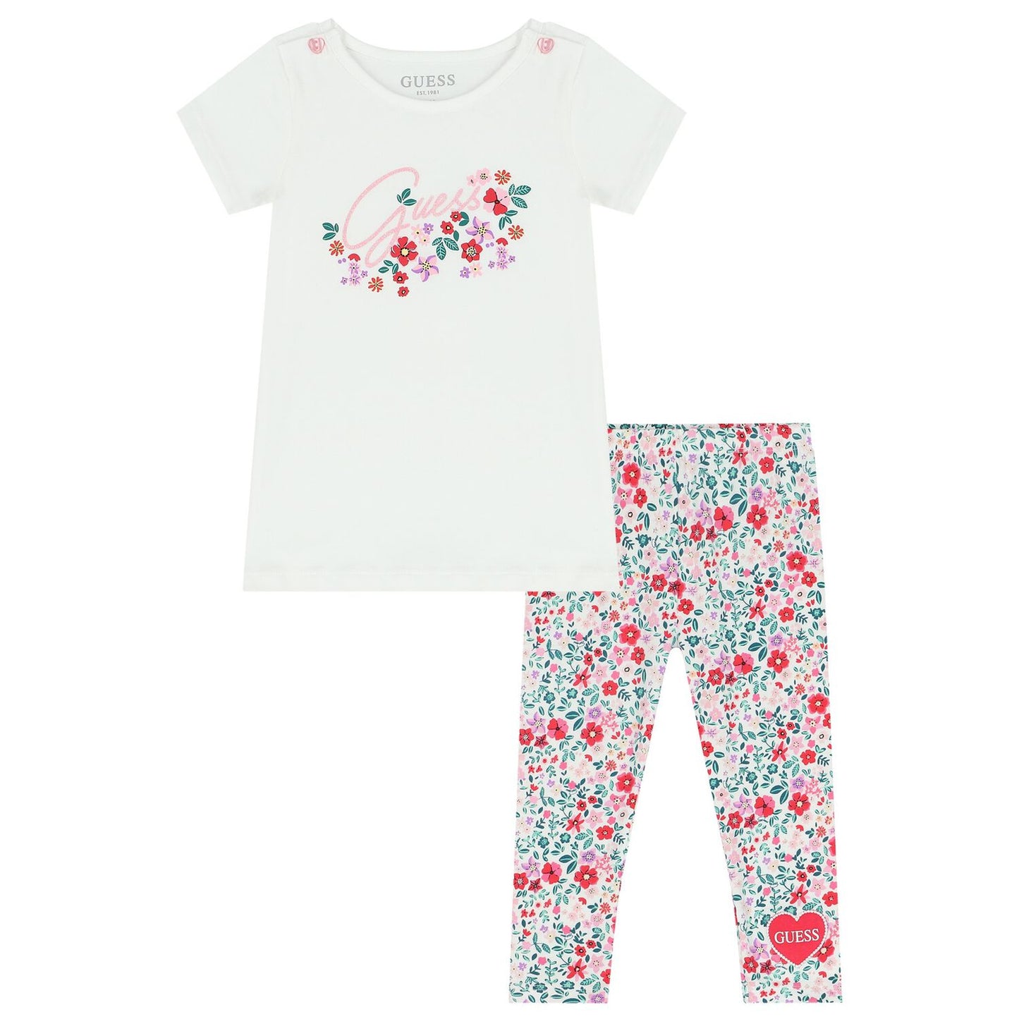 Guess girl's t-shirt and leggings set