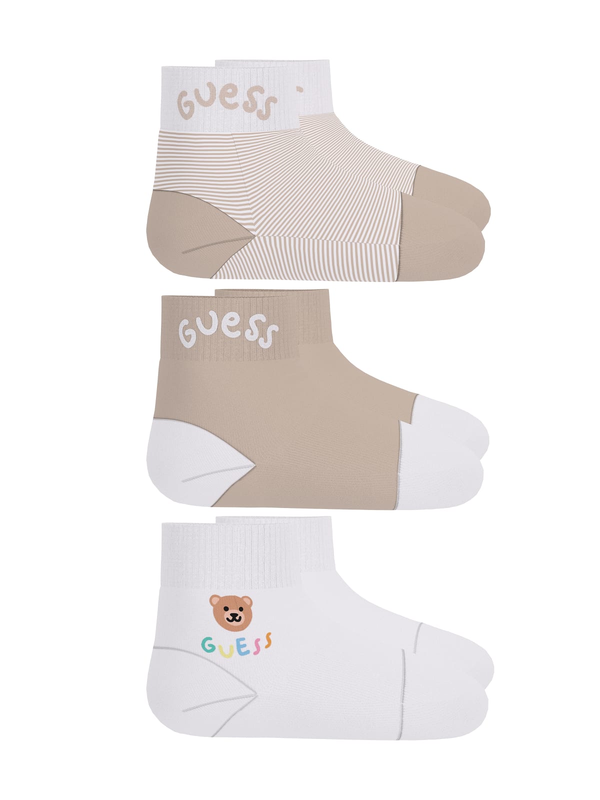 Комплект от 3 чифта бебешки чорапи GUESS