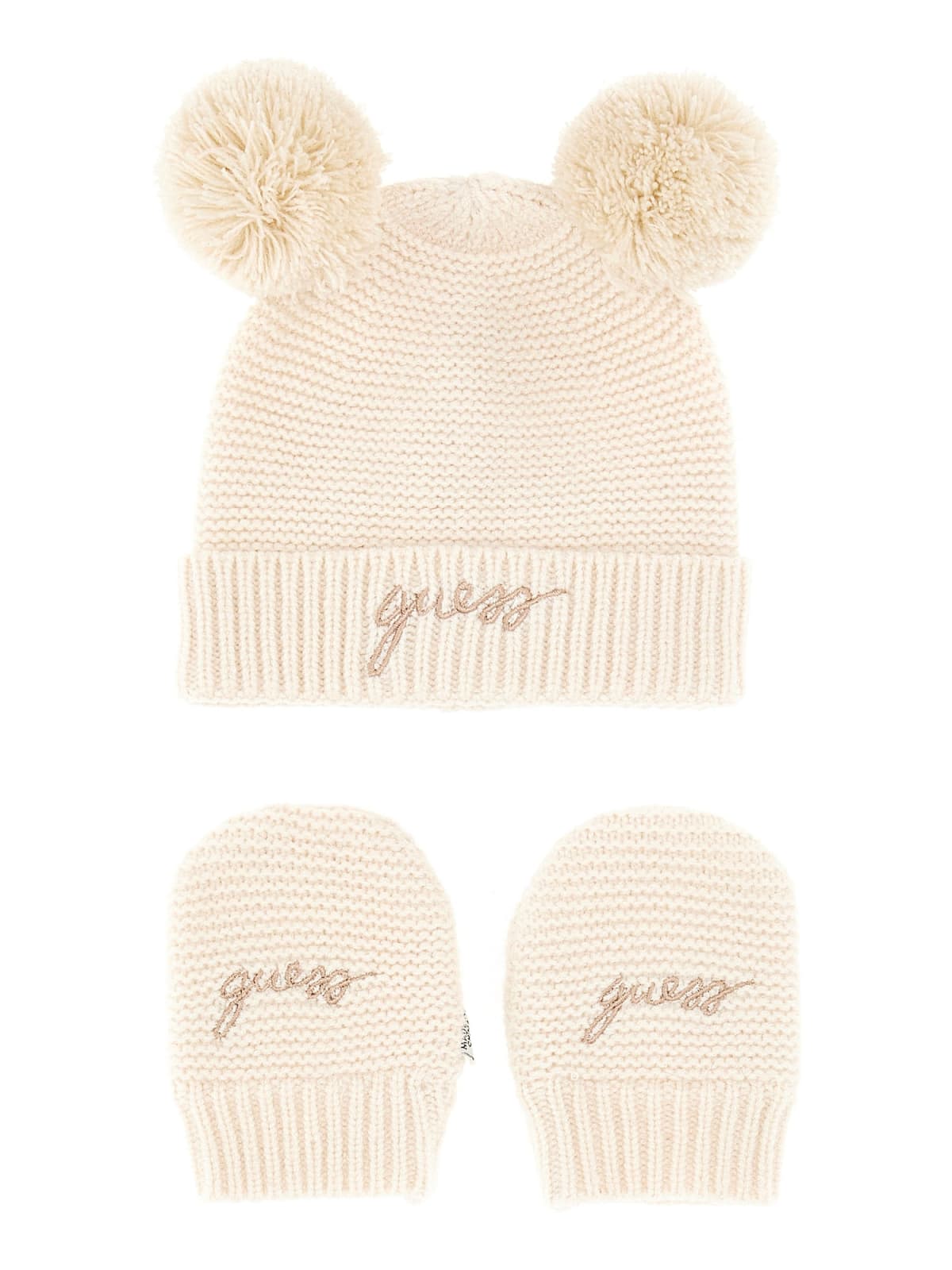Комплект шапка и ръкавици за бебе Guess