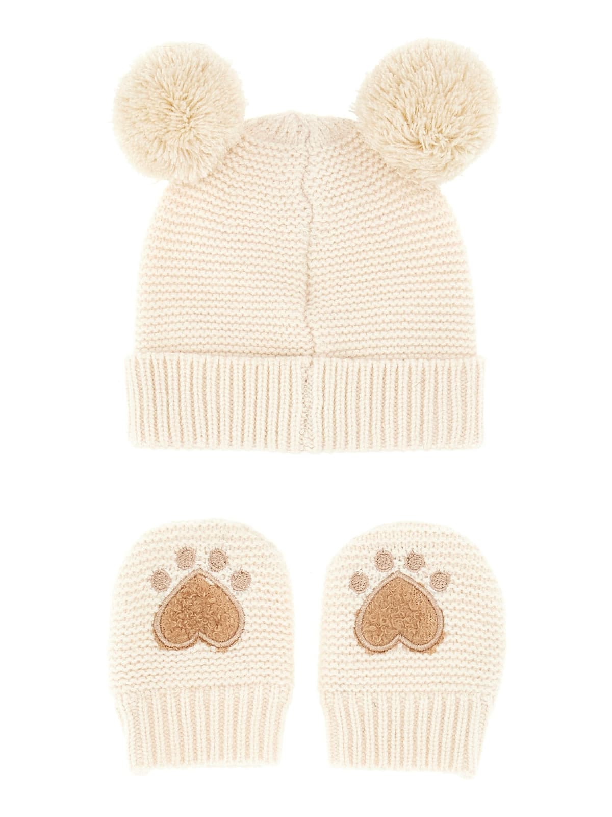 Комплект шапка и ръкавици за бебе Guess