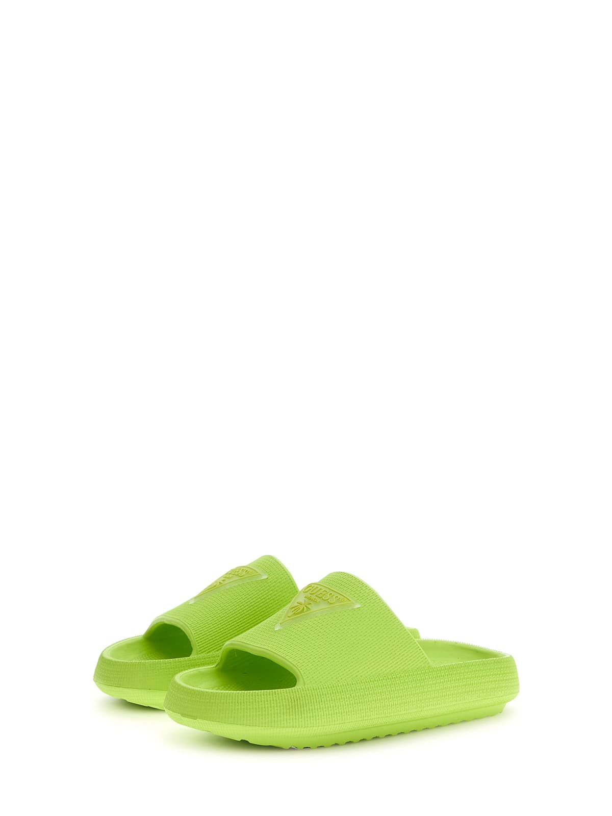 Guess green beach slippers