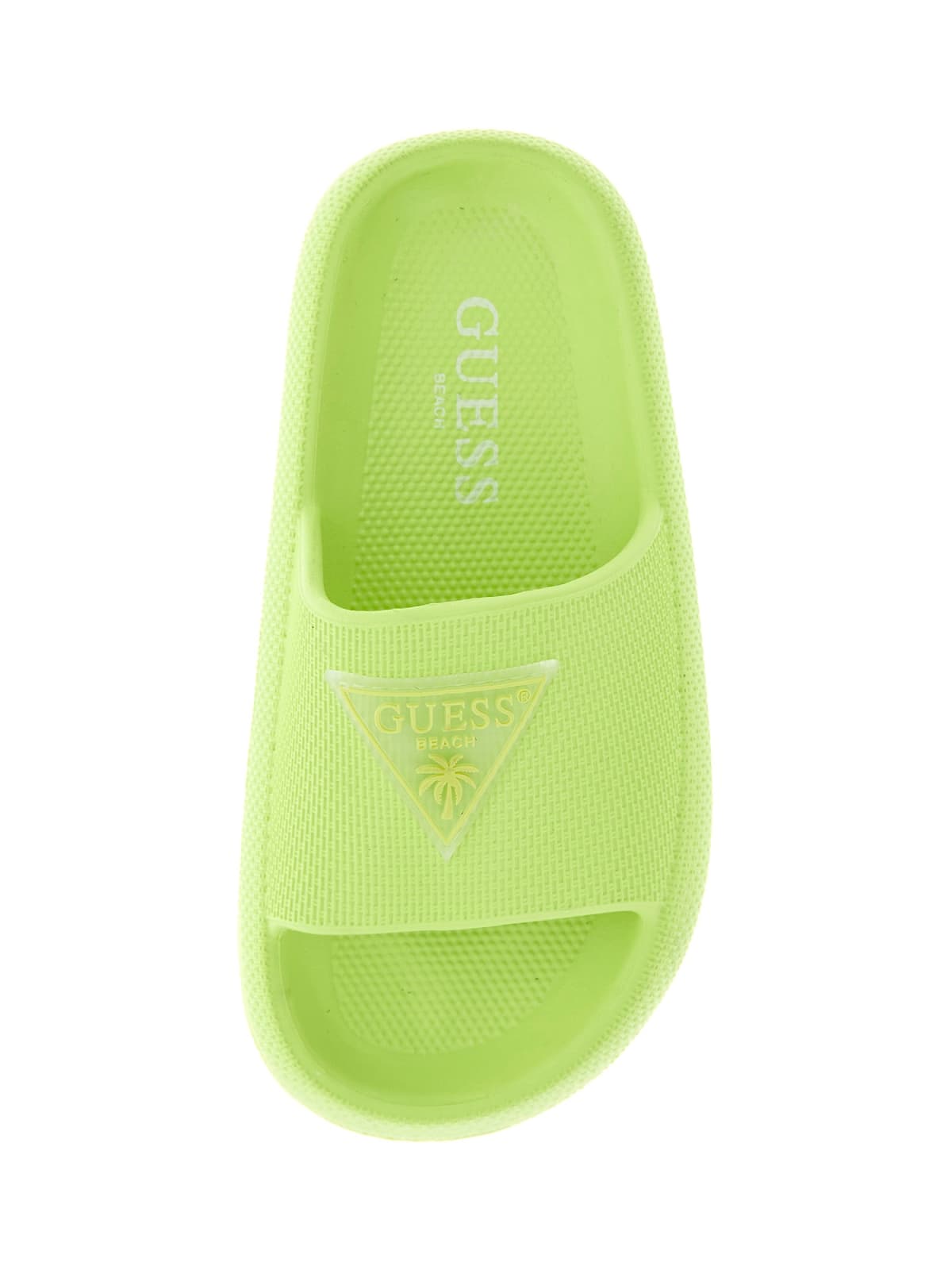 Guess green beach slippers