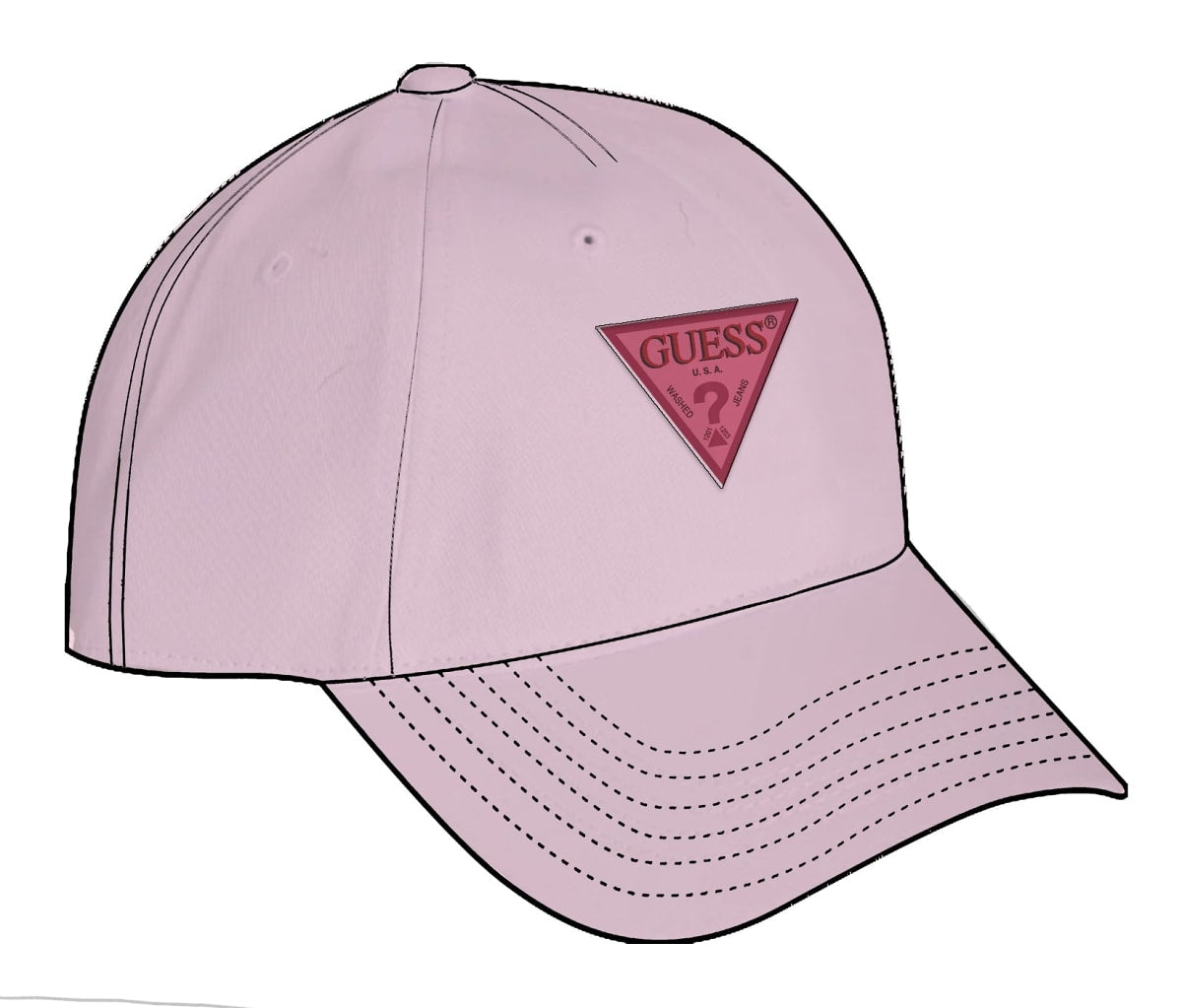 Pink Guess peaked cap