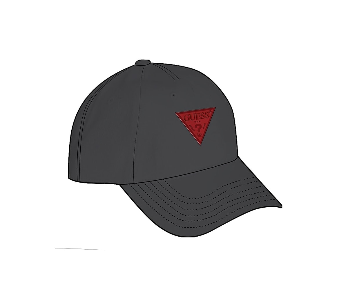 Шапка с козирка в черно Guess