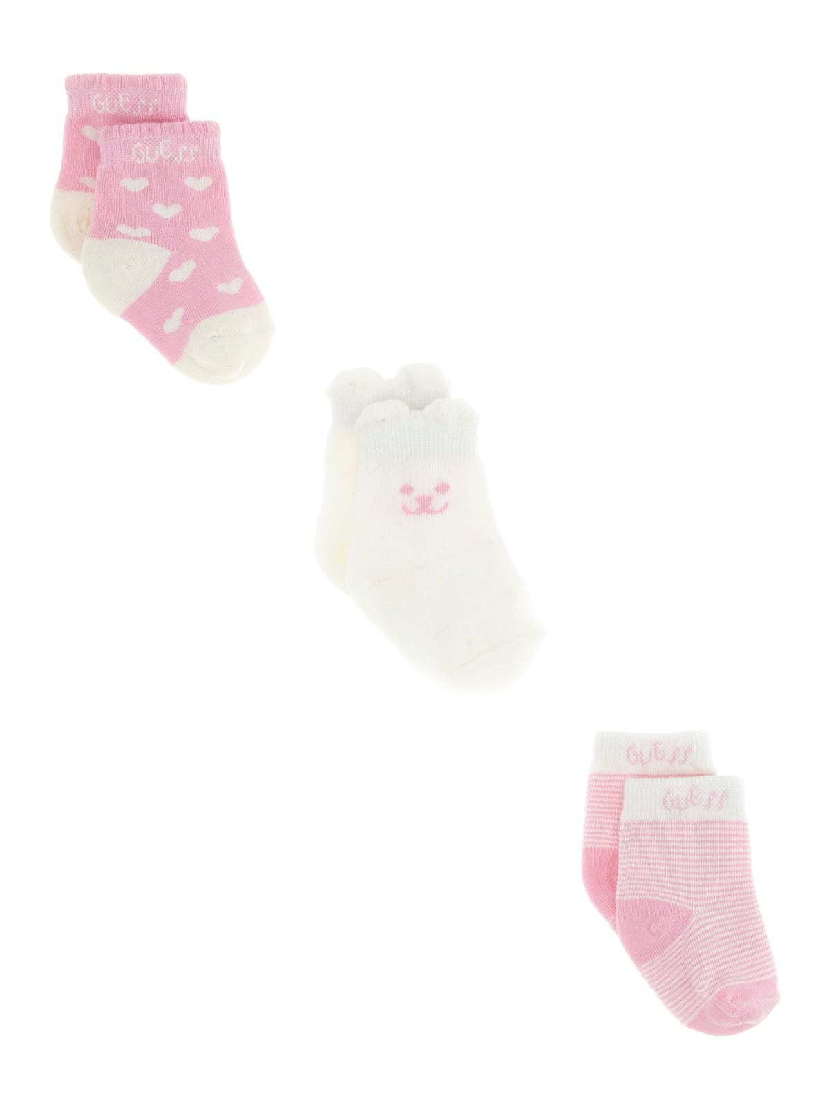 Чорапи за бебе момиче в бледо розов цвят Guess