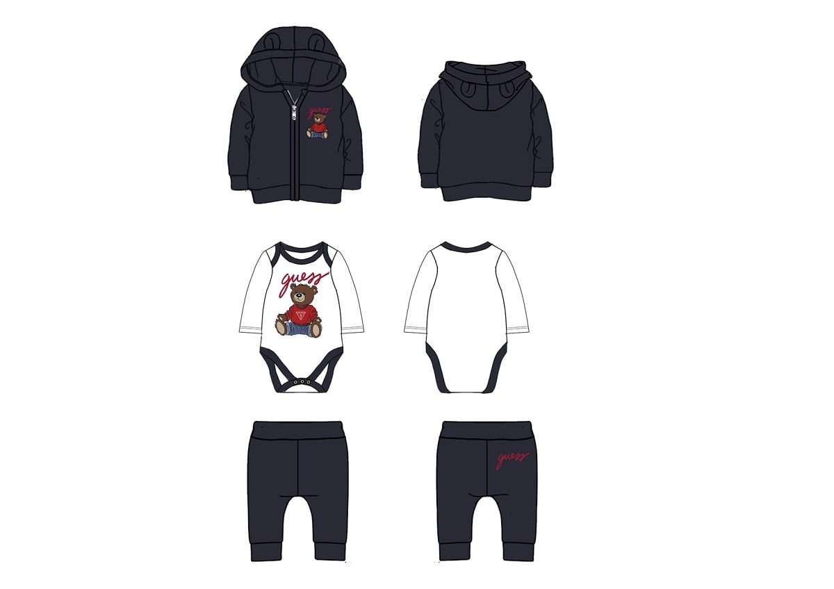 Guess three-piece baby set