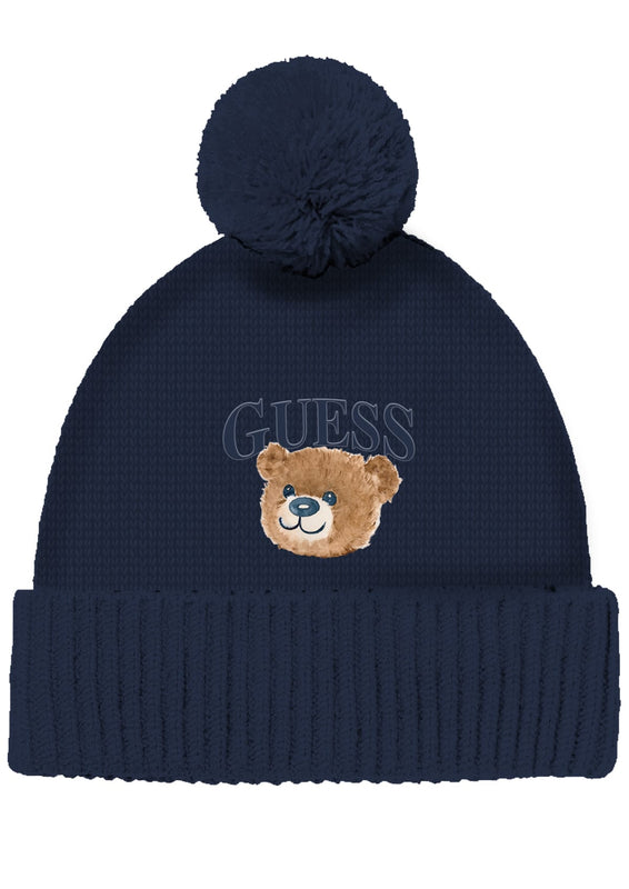 Шапка мече за бебе Guess в синьо
