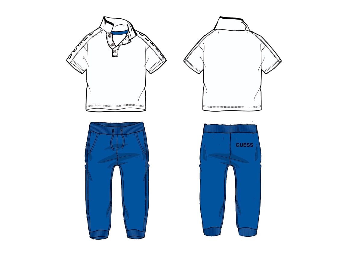 Комплект за бебе тениска и спортен панталон Guess