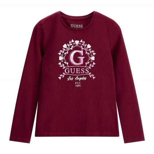 Детска блуза бордо Guess