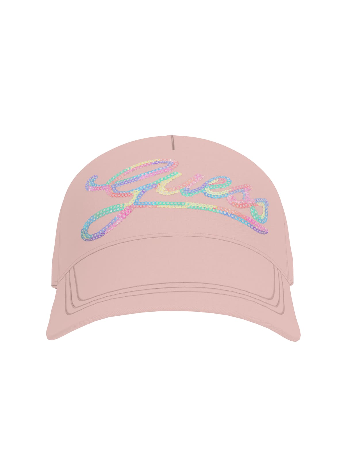 Шапка с козирка в розово Guess