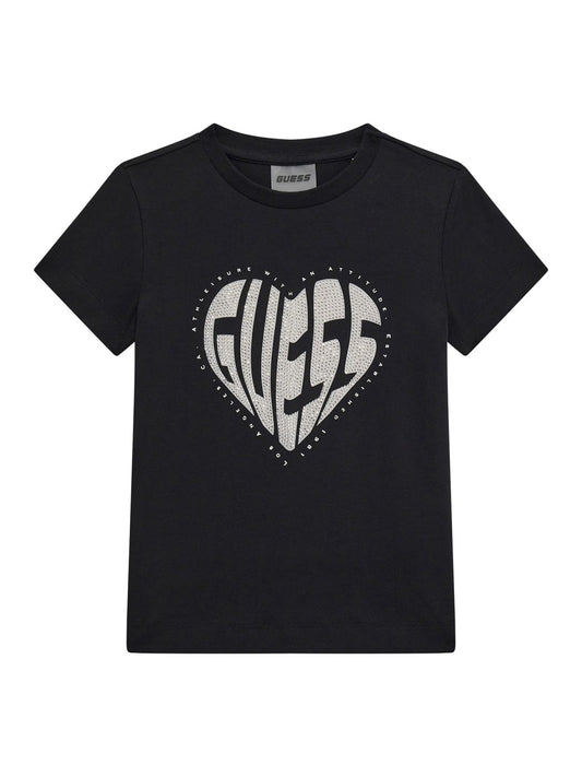Тениска за момиче в черно Guess