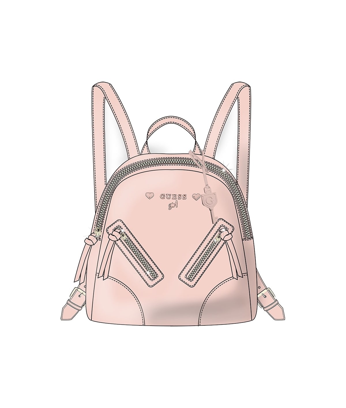 Раница за момиче в розово Guess