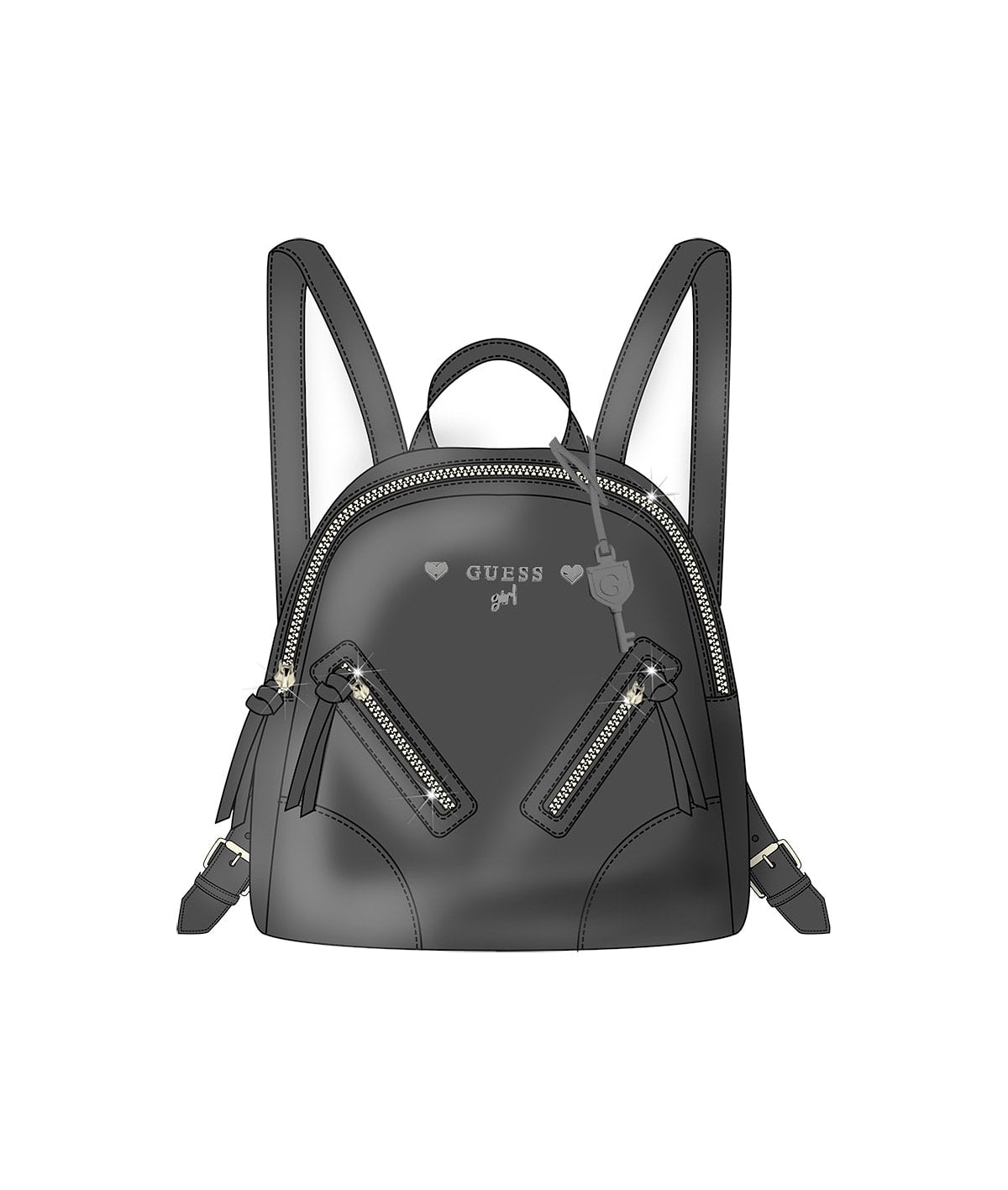 Раница за момиче в черно Guess