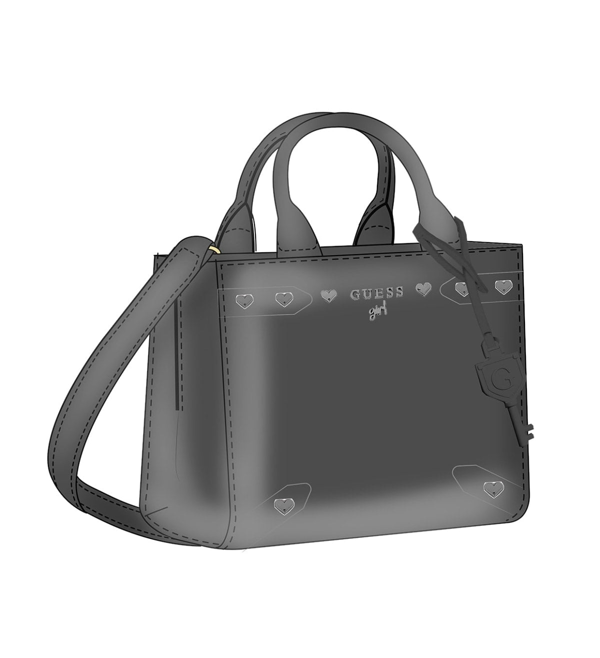 Чанта за момиче в черно Guess