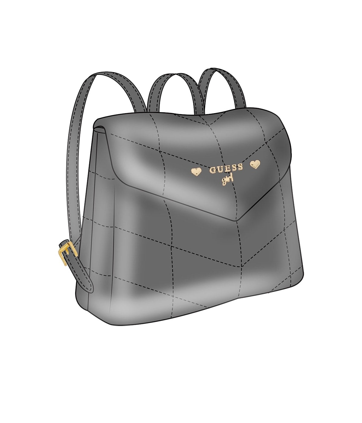 Backpack for girls in black Guess 