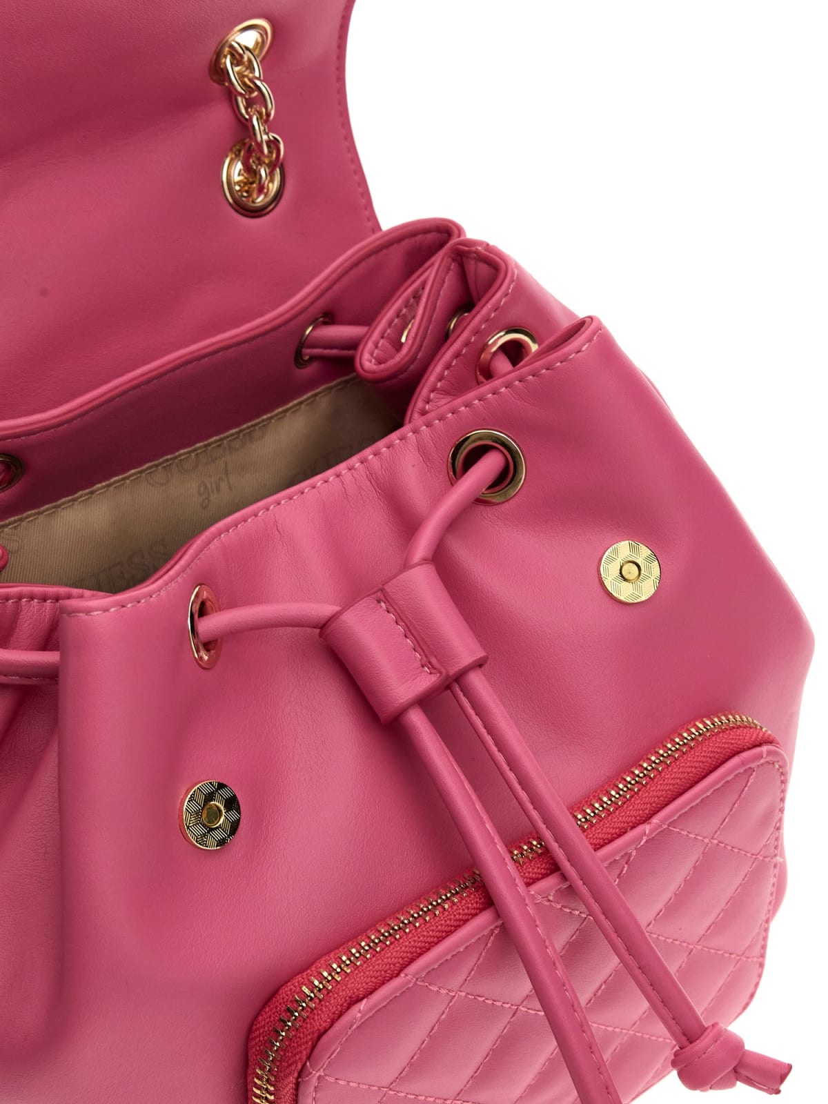 Pink backpack for girls Guess