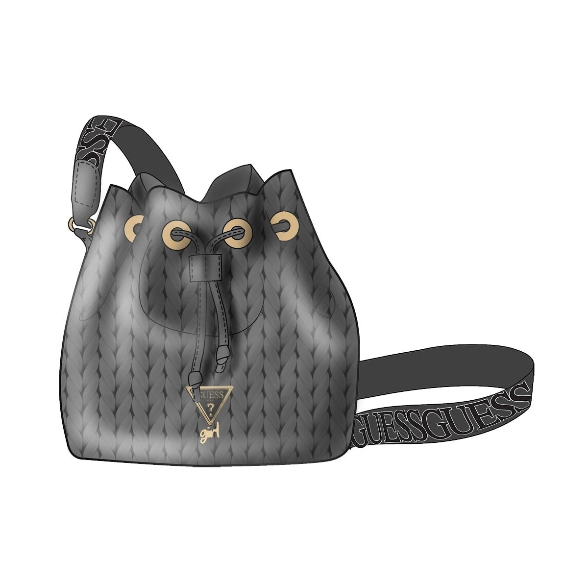 Guess black bag for girls