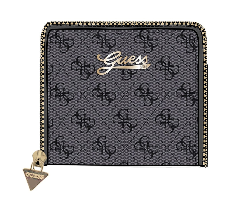 Жакардов портфейл 4G за момиче Guess в черно