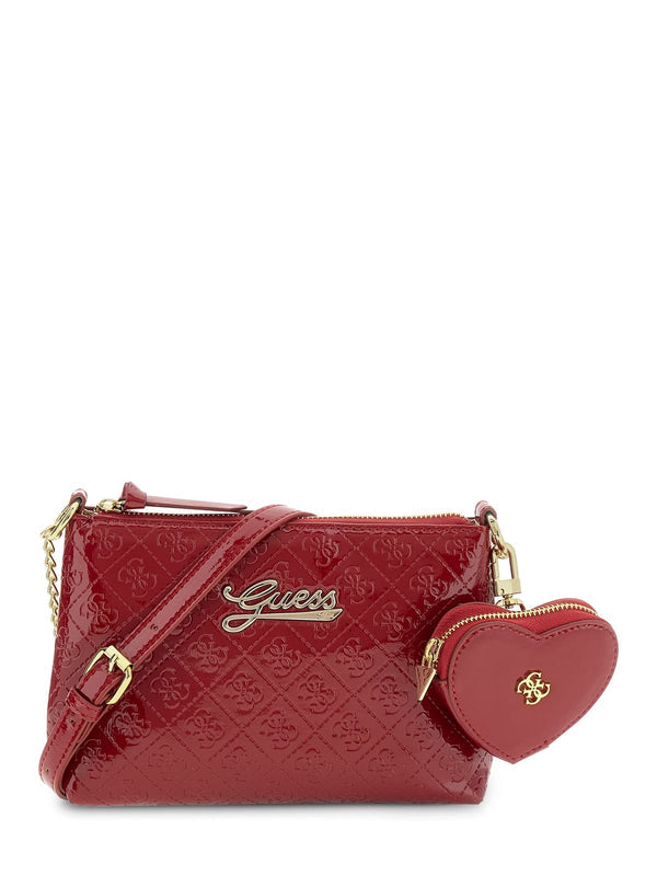 Мини чанта през рамо за момиче Guess в бордо