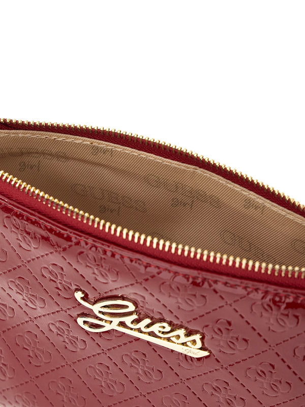 Мини чанта през рамо за момиче Guess в бордо