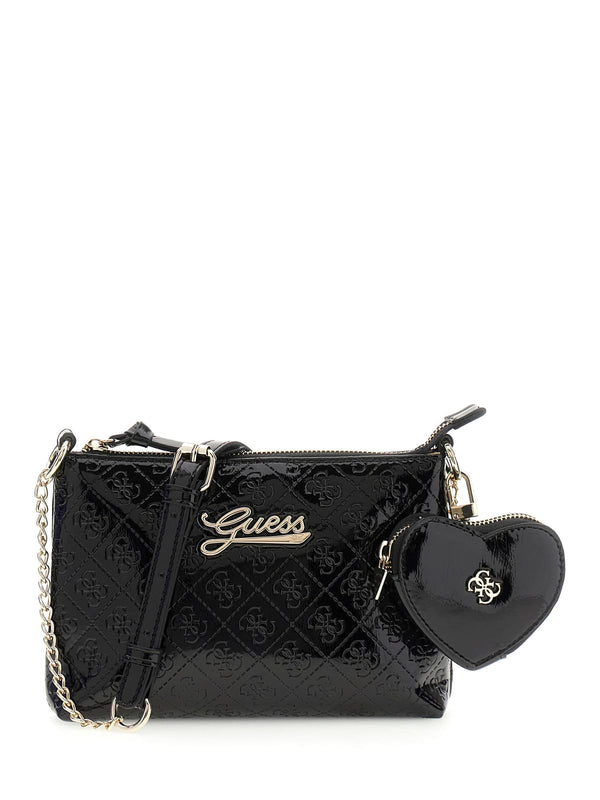Мини чанта през рамо за момиче Guess в черно