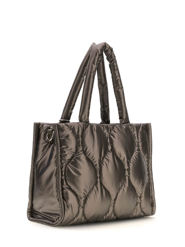 Капитонирана чанта тоут за момиче Guess в цвят норка