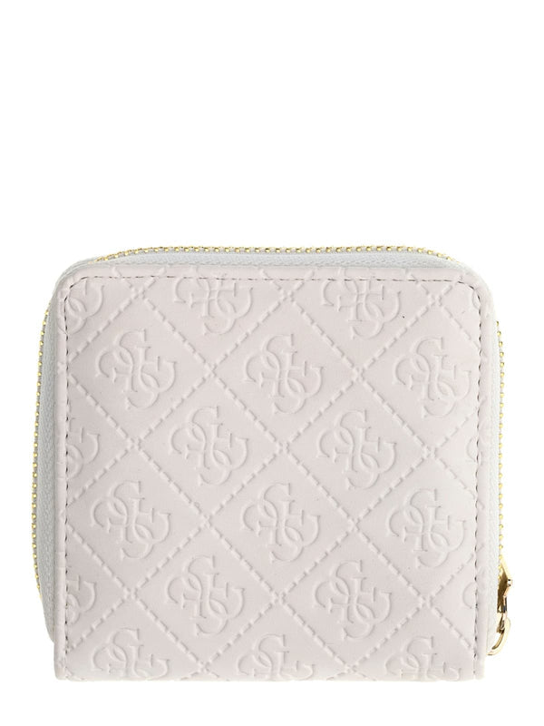 Мини портфейл за момиче Guess в кремаво