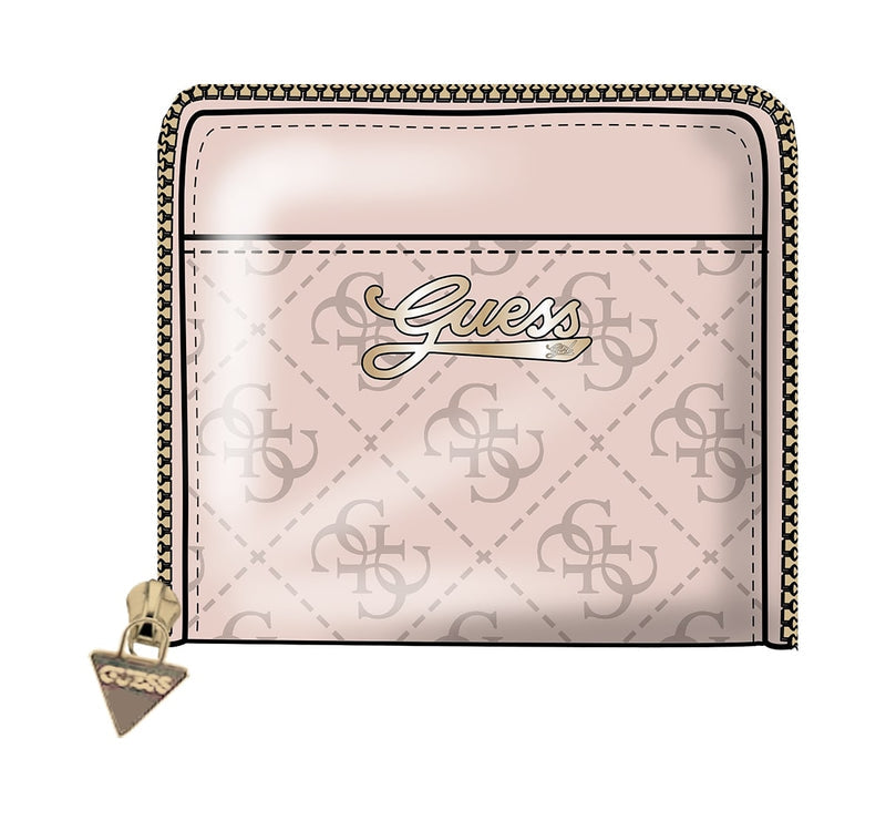 Мини портфейл за момиче Guess в розово