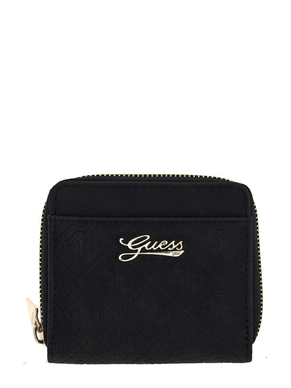 Мини портфейл за момиче Guess в черно