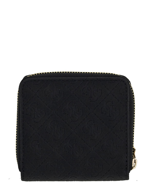 Мини портфейл за момиче Guess в черно