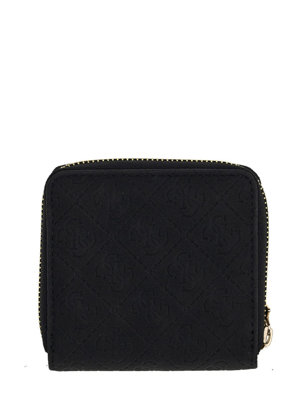 Мини портфейл за момиче Guess в черно