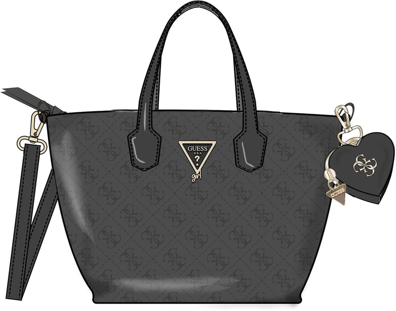Голяма пазарска чанта за момиче Guess в черно