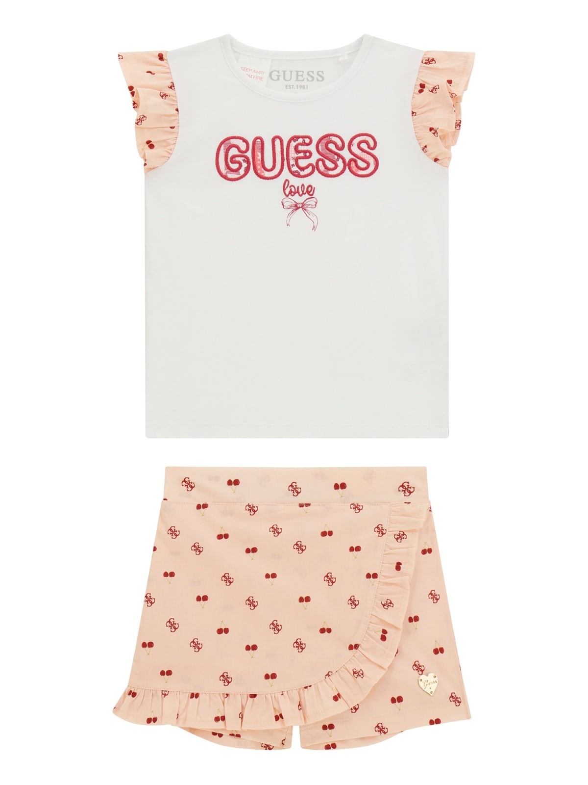 Guess girl's t-shirt and shorts set