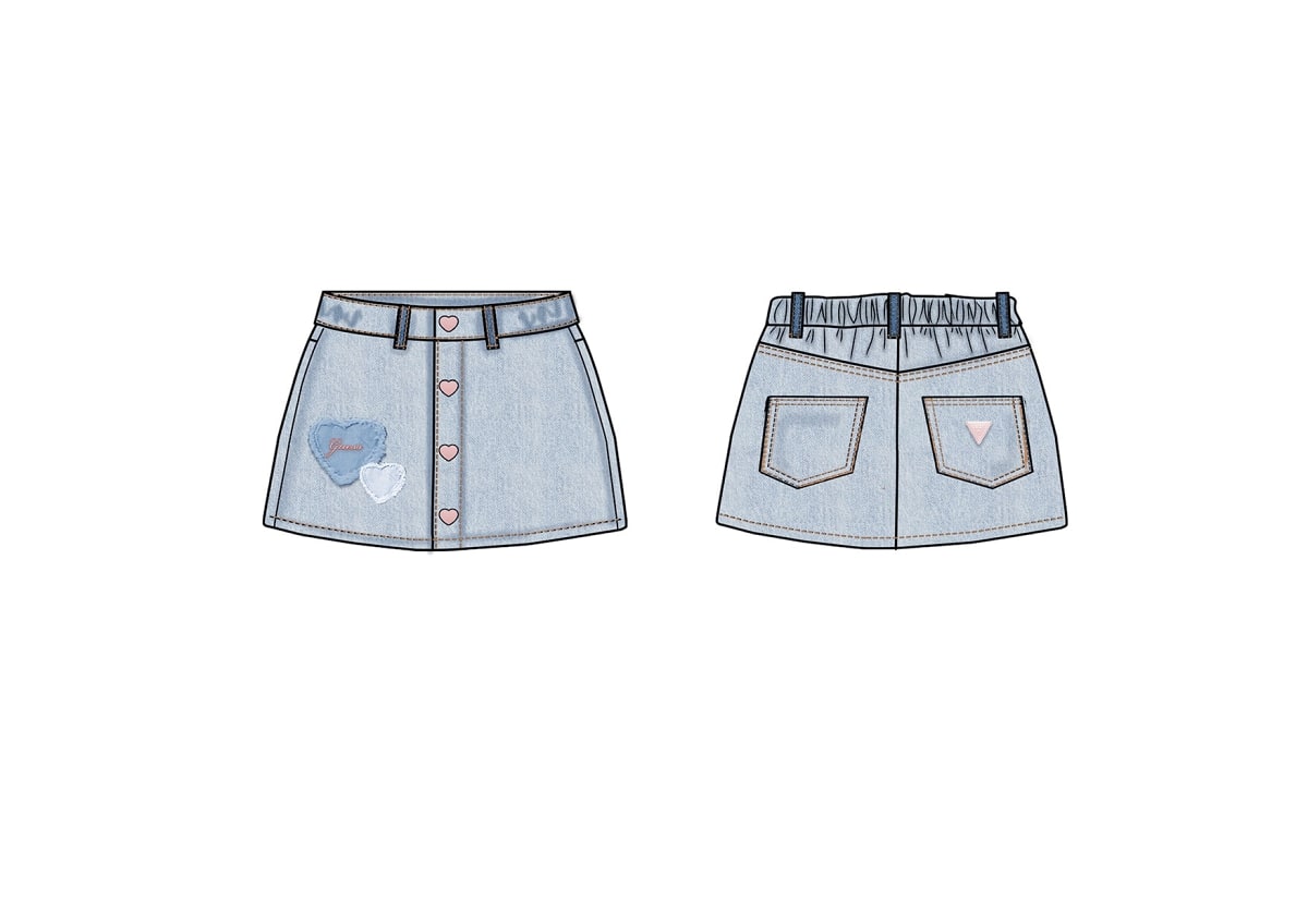 Детска дънкова пола Guess