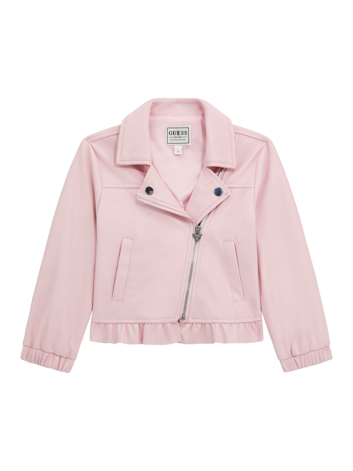 Кожено яке за момиче в розово Guess