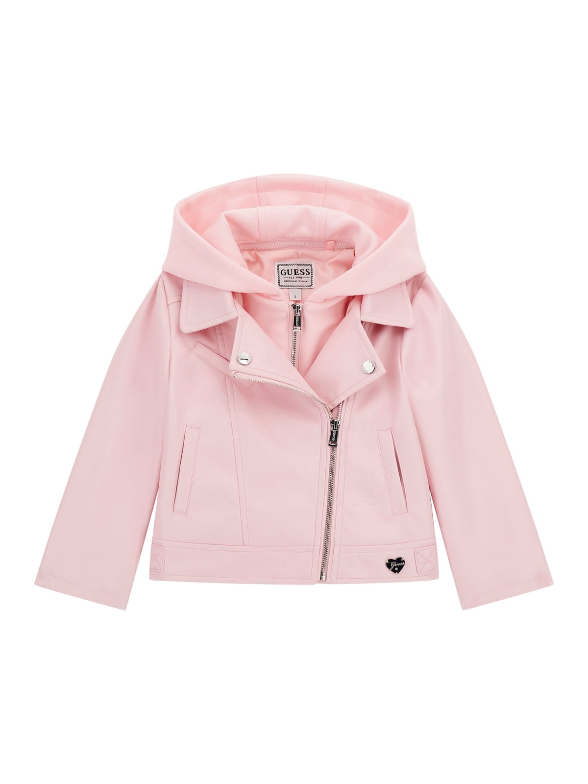 Guess pink leather jacket