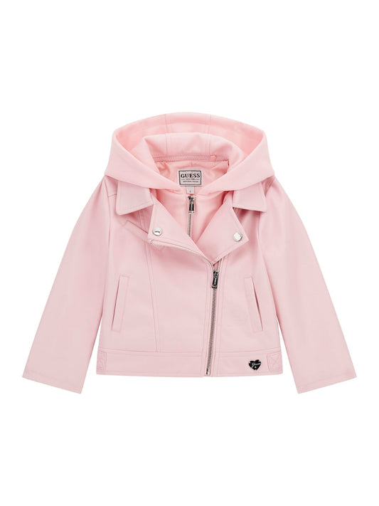 Guess pink leather jacket