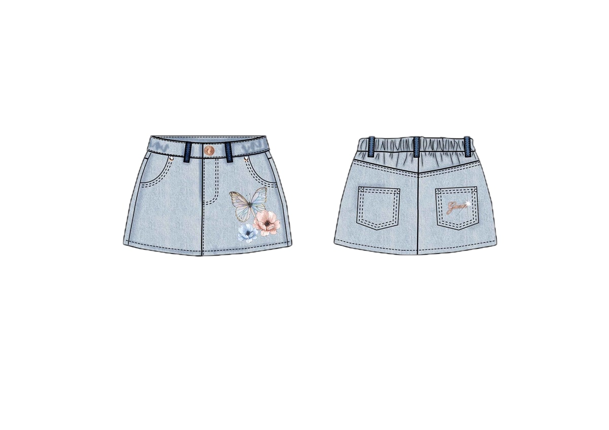 Дънкова пола за момиче GUESS