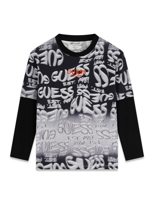 Блуза с дълъг ръкав за момче Guess