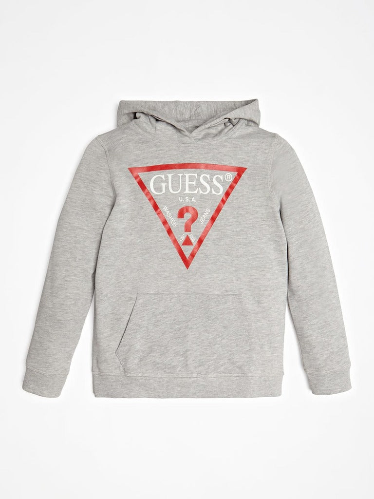 Плътна блуза за момче в сиво Guess