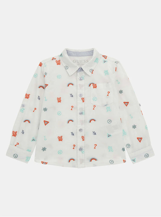 Риза за момче в бяло Guess