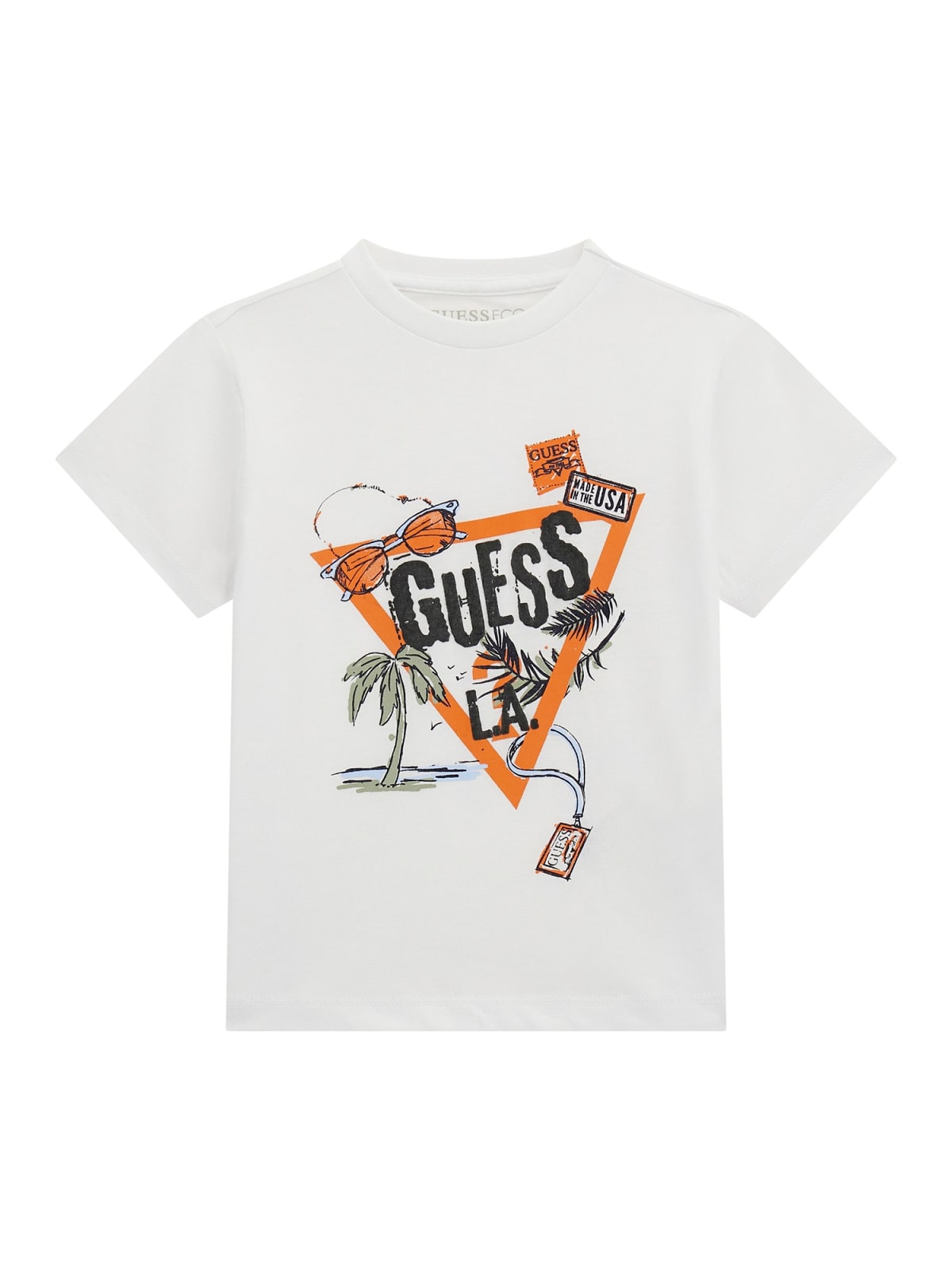 Тениска за момче в бяло Guess
